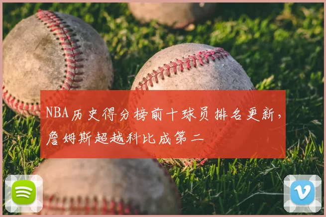 NBA历史得分榜前十球员排名更新,詹姆斯超越科比成第二